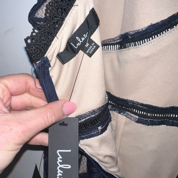 Lulus Navy Mermaid Cocktail Dress - Picture 3 of 3